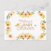 フローラストーリーブックキツネベビーシャワー予約リクエスト エンクロージャーカード (裏面)