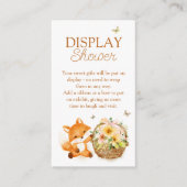 フローラストーリーブックキツネベビーシャワー表示シャワー エンクロージャーカード (正面)