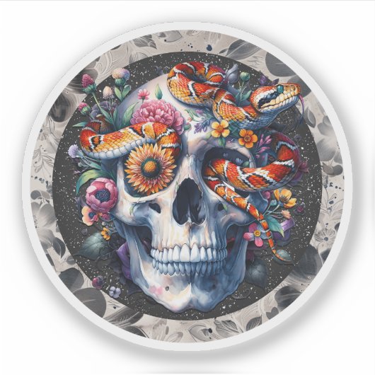 フローラスネークスカルシール。 シール (正面)