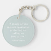 フローラスノードロップリースとモノグラム。パステルグリーン キーホルダー (裏面)