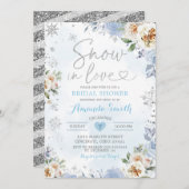 フローラスノーフレークウィンターブライダルシャワー招待状9 Invi 招待状 (正面/裏面)