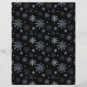 フローラスノーフレークホワイトとブラックスクラップブック紙 (裏面)