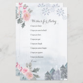 フローラスノーフレーク冬の願いベビーカード (正面/裏面)