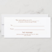 フローラスパサロン金ゴールド水色ギフト証明書 (裏面)