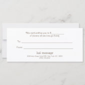 フローラスパターコイズロータスギフト券 (裏面)