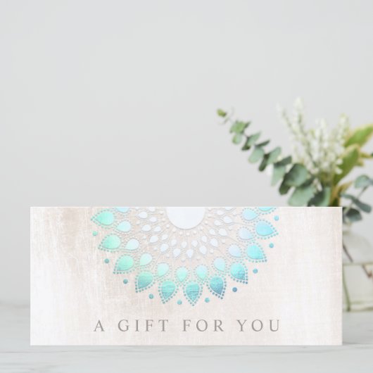 フローラスパターコイズロータスギフト券 (スタンド正面)