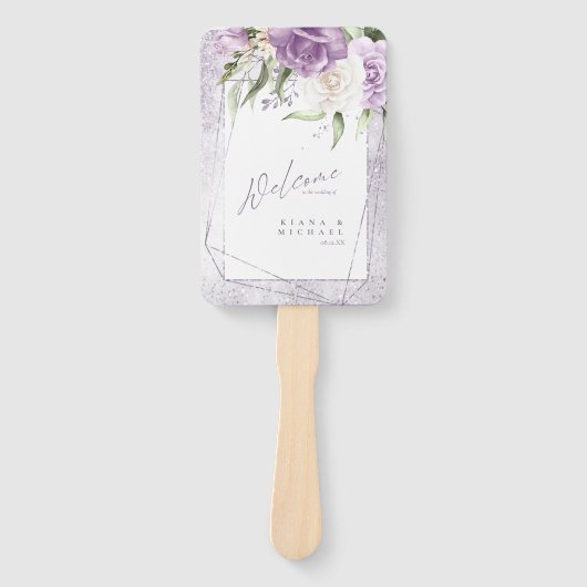 フローラスパークルスウェディングパーティーまたはプログラムID889 ハンドファン (正面)