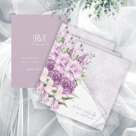 フローラスパークルスウェディングRSVPメールID889 出欠カード