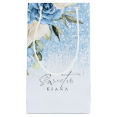 フローラスパークルSweet sixteenブルーID912 スモールペーパーバッグ (正面)