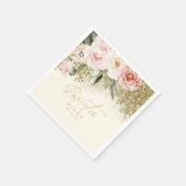 フローラスパークルSweet sixteen金ゴールドID912 スタンダードカクテルナプキン (角)