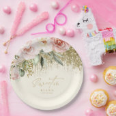 フローラスパークルSweet sixteen金ゴールドID912 ペーパープレート (パーティー)