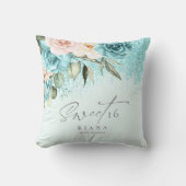 フローラスパークSweet sixteenティール(緑がかった色)ID912 クッション (正面)