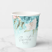 フローラスパークSweet sixteenティール(緑がかった色)ID912 紙コップ (正面)