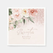 フローラスパークSweet sixteenバラ金ゴールドID912 スタンダードカクテルナプキン (正面)