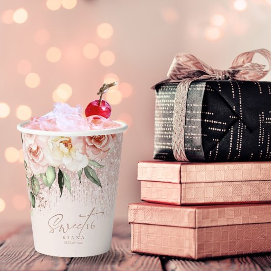 フローラスパークSweet sixteenバラ金ゴールドID912 紙コップ