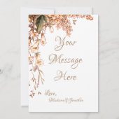 フローラスパーソナライズされたクリー結婚ト サンキューカード (裏面)