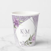 フローラスパ結婚ルクルのイニシャルMauve ID889 紙コップ (正面)