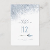 フローラスパ結婚ルクルのテーブル番号Blue ID889 招待状 (正面)