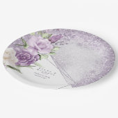 フローラスパ結婚ルクルのMauve ID889紙プレート ペーパープレート (アングル)