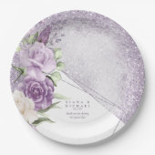 フローラスパ結婚ルクルのMauve ID889紙プレート ペーパープレート (正面)