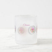 フローラスフィアすりマグカップ フロストグラスマグカップ (中央)