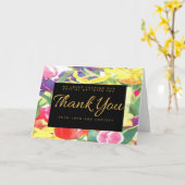 フローラスプラッシュありがとう カード (黄色い花)