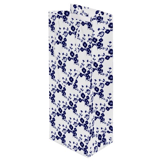 フローラスプレースタイル1、ブルーホワイトワイン抱き枕 ワインギフトバッグ (裏面アングル)