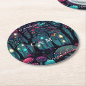 フローラスプレーファンタジーアート ラウンドペーパーコースター (アングル)