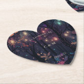 フローラスプレーファンタジーアーパーソナライズされたト ペーパーコースター (アングル)