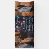 フローラスプレーブランチ&バブリーブライダルシャワーへようこそ 横断幕 (縦)