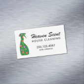 フローラスプレーボトルハウスクリーニングロゴビジネスB マグネット名刺 (インサイチュ)