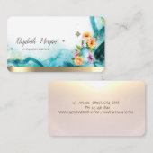 フローラスプレーボトル抽象芸術名刺 名刺 (正面/裏面)