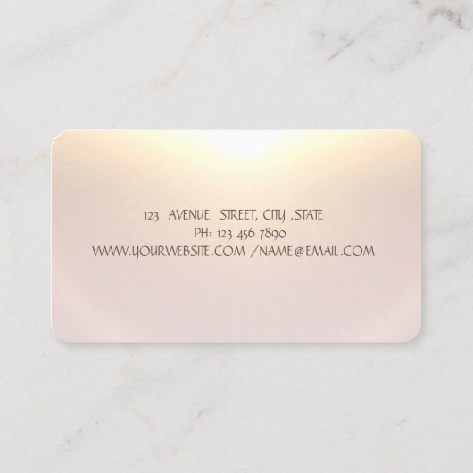 フローラスプレーボトル抽象芸術名刺 名刺 (裏面)