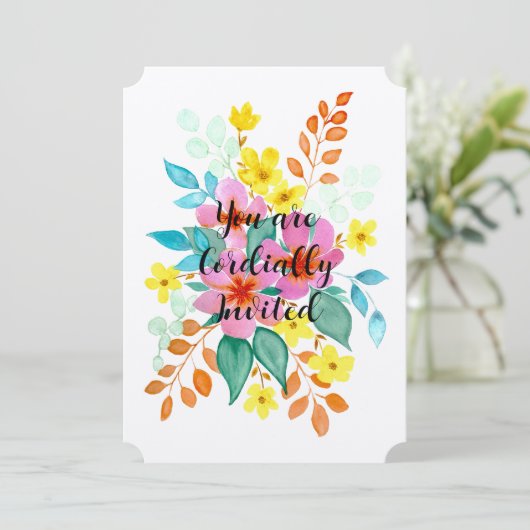 フローラスプレー結婚式招待状 招待状 (スタンド正面)