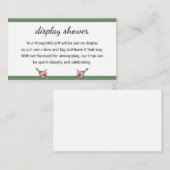 フローラスプレー表示シャワー エンクロージャーカード (正面/裏面)