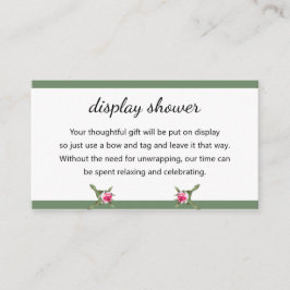 フローラスプレー表示シャワー エンクロージャーカード