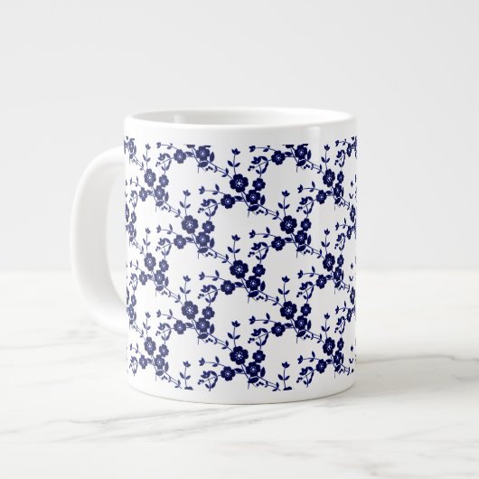 フローラスプレー、S1-Blue-White-Jumbo Coffee Mug ジャンボコーヒーマグカップ (正面左)