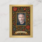 フローラスペインのカトリック葬儀祈りの言葉カード 名刺 (正面)