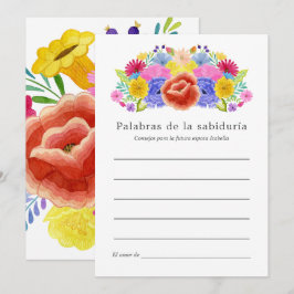 フローラスペインのフィエスタブライダルシャワー アドバイスカード