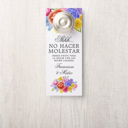 フローラスペインのフィエスタ結婚の邪魔をしない ドアノブサイン (ノブ)