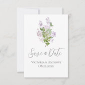 フローラスモダンクリプト結婚式の日付の保存 (正面)