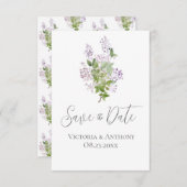 フローラスモダンクリプト結婚式の日付の保存 (正面/裏面)