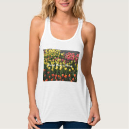 フローラスリムフィットトップ（白）常に夢に挑戦 タンクトップ