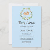 フローラスリーピングディアボーイシャワー招待状 招待状 (正面)