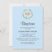 フローラスリーピングディアボーイバプテスマ招待状 招待状 (正面)