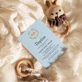 フローラスリーピングディアボーイバプテスマ招待状 招待状