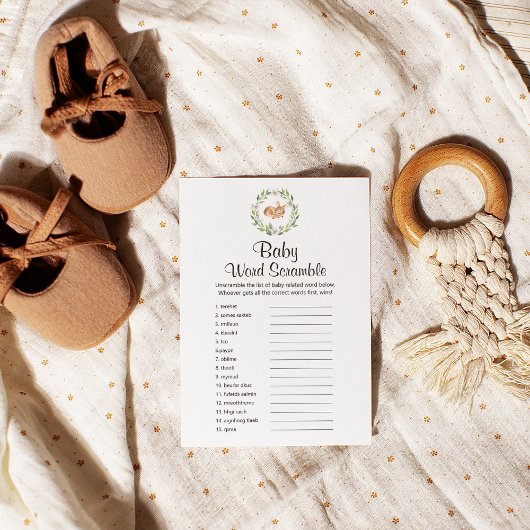 フローラスリープディアベビーUKワードスクランブルゲーム チラシ