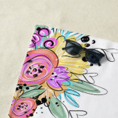 フローラスロパーソナライズされたス ビーチタオル (インサイチュ)