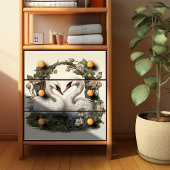 フローラスワンズヴィンテージみすぼらしいシックなデコップページ 薄葉紙