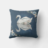 フローラスワンブルー反射 クッション (裏面)